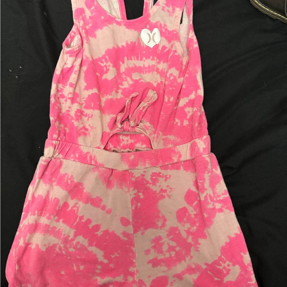 Hurley Pink Tie-Dye Romper